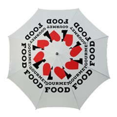 I Love Gourmet Food Golf Umbrellas by ilovewhateva