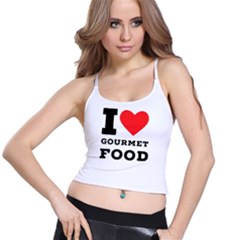 I Love Gourmet Food Spaghetti Strap Bra Top by ilovewhateva