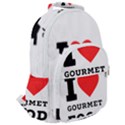 I love gourmet food Rounded Multi Pocket Backpack View2