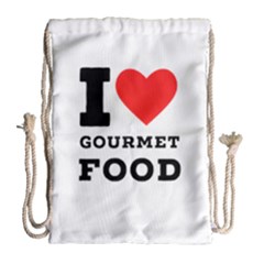 I Love Gourmet Food Drawstring Bag (large) by ilovewhateva