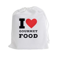 I Love Gourmet Food Drawstring Pouch (2xl) by ilovewhateva