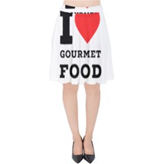 I Love Gourmet Food Velvet High Waist Skirt by ilovewhateva