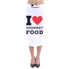 I Love Gourmet Food Velvet Midi Pencil Skirt by ilovewhateva