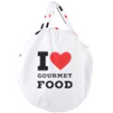 I love gourmet food Giant Round Zipper Tote View2