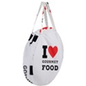 I love gourmet food Giant Round Zipper Tote View3