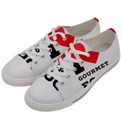 I Love Gourmet Food Men s Low Top Canvas Sneakers by ilovewhateva