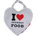 I love gourmet food Giant Heart Shaped Tote View1