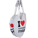 I love gourmet food Giant Heart Shaped Tote View4