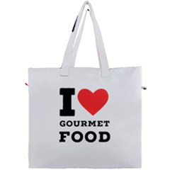 I Love Gourmet Food Canvas Travel Bag by ilovewhateva