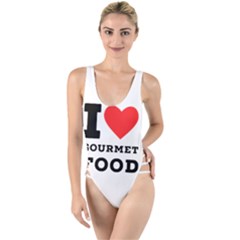 I Love Gourmet Food High Leg Strappy Swimsuit by ilovewhateva