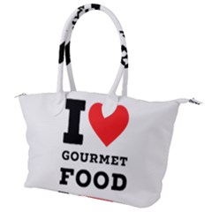 I Love Gourmet Food Canvas Shoulder Bag by ilovewhateva