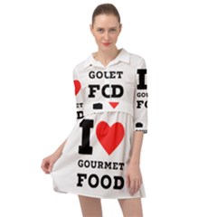 I Love Gourmet Food Mini Skater Shirt Dress by ilovewhateva