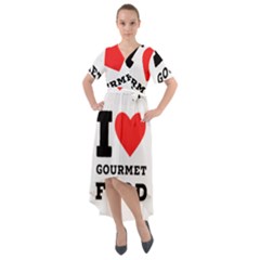 I Love Gourmet Food Front Wrap High Low Dress by ilovewhateva