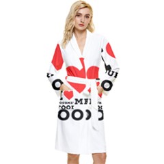 I Love Gourmet Food Long Sleeve Velvet Robe by ilovewhateva