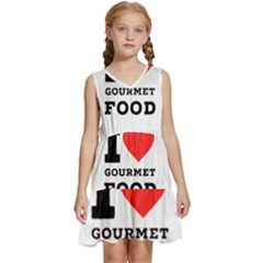 I Love Gourmet Food Kids  Sleeveless Tiered Mini Dress by ilovewhateva