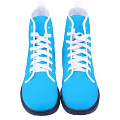 Capri Blue	 - 	high-top Canvas Sneakers