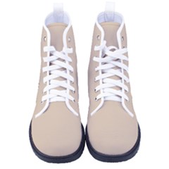 Frosted Almond Brown	 - 	high-top Canvas Sneakers