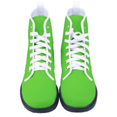 Bright Green	 - 	high-top Canvas Sneakers