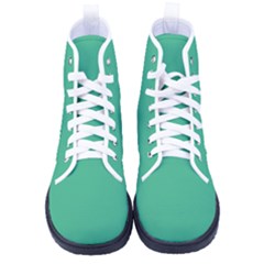 Dark Mint Green	 - 	high-top Canvas Sneakers