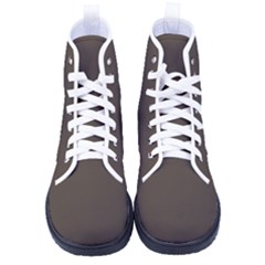 Dark Taupe Grey	 - 	high-top Canvas Sneakers by ColorfulShoes