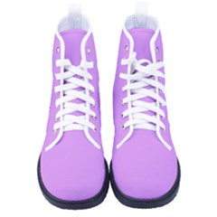 Bright Lilac Pink	 - 	high-top Canvas Sneakers