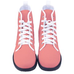 Tea Rose Red	 - 	high-top Canvas Sneakers