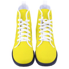 Aureolin Yellow	 - 	high-top Canvas Sneakers