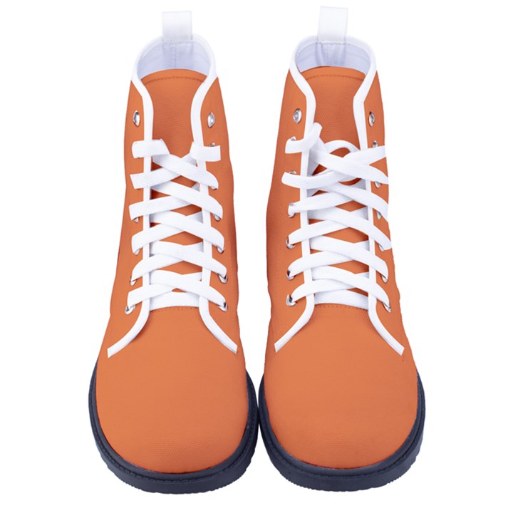 Halloween Orange	 - 	High-Top Canvas Sneakers