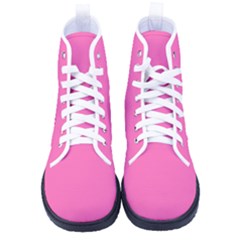 Creamy Pink	 - 	high-top Canvas Sneakers