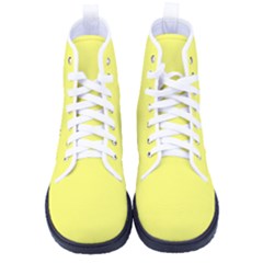 Laser Lemon Yellow	 - 	high-top Canvas Sneakers by ColorfulShoes