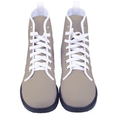 Grullo Brown	 - 	high-top Canvas Sneakers