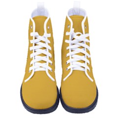 Orange Gold	 - 	high-top Canvas Sneakers