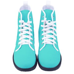 Turquoise	 - 	high-top Canvas Sneakers by ColorfulShoes