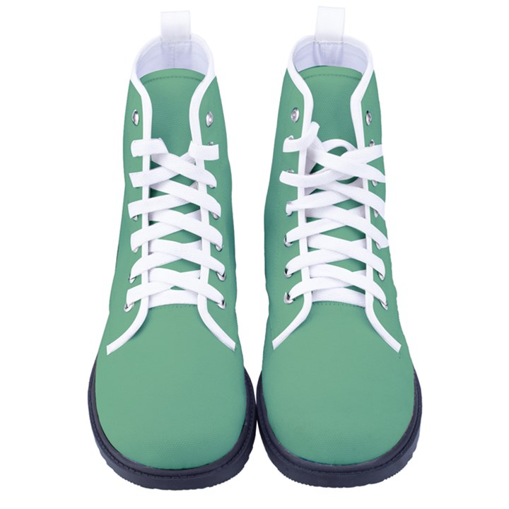 Shiny Shamrock Green	 - 	High-Top Canvas Sneakers