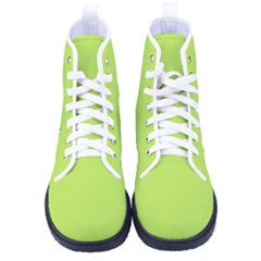 Slime Green	 - 	high-top Canvas Sneakers