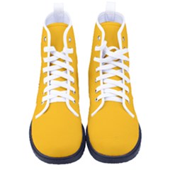 Selective Yellow	 - 	high-top Canvas Sneakers