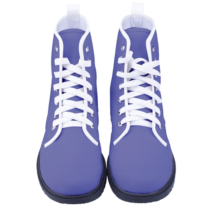 Blue Iris	 - 	High-Top Canvas Sneakers