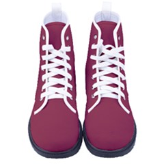 Claret	 - 	high-top Canvas Sneakers