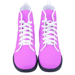 Ultra Pink	 - 	high-top Canvas Sneakers