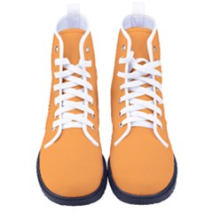 Deep Saffron Orange	 - 	high-top Canvas Sneakers by ColorfulShoes