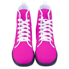 Fashion Fuchsia Pink	 - 	high-top Canvas Sneakers