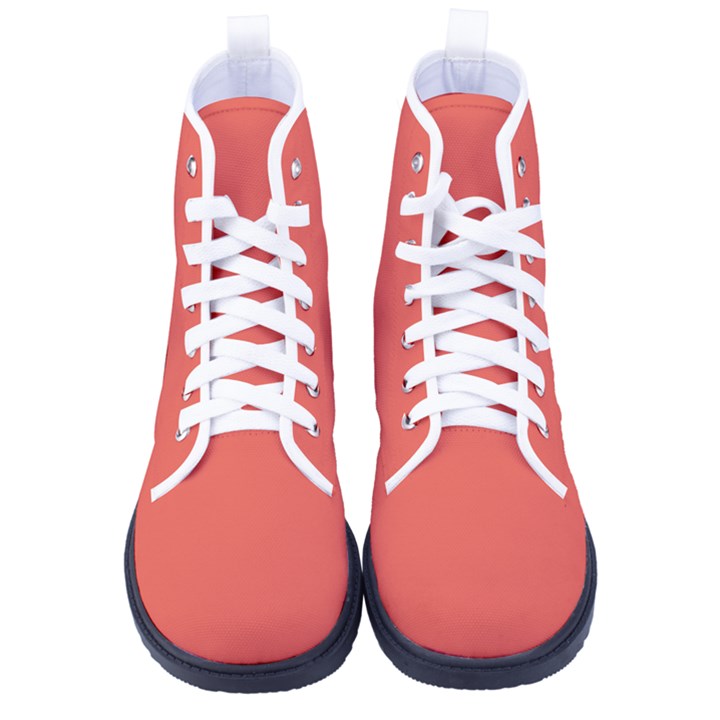 Fire Opal Red	 - 	High-Top Canvas Sneakers