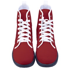 Maroon Red	 - 	high-top Canvas Sneakers