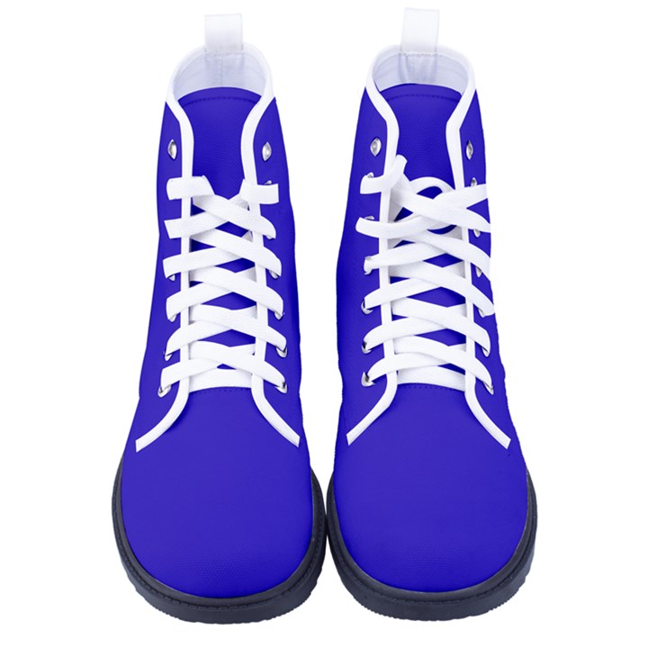 Trypan Blue	 - 	High-Top Canvas Sneakers