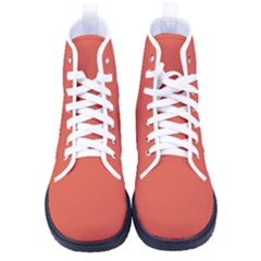 Tigerlily Orange	 - 	high-top Canvas Sneakers by ColorfulShoes