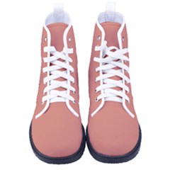 Twany Orange	 - 	high-top Canvas Sneakers