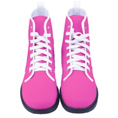 Wild Strawberry Pink	 - 	high-top Canvas Sneakers by ColorfulShoes