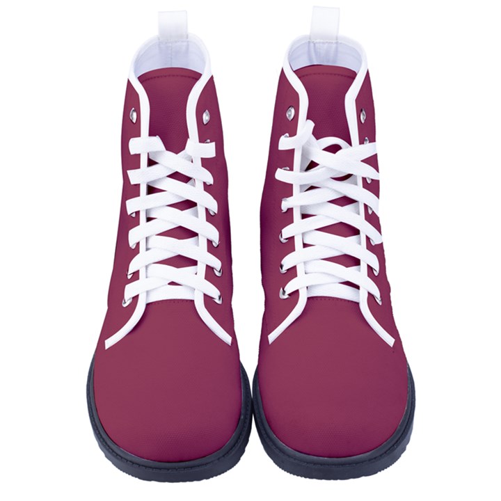 Claret	 - 	High-Top Canvas Sneakers