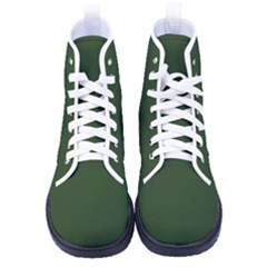 Dark Forest Green	 - 	high-top Canvas Sneakers