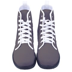 Dark Liver Grey	 - 	high-top Canvas Sneakers